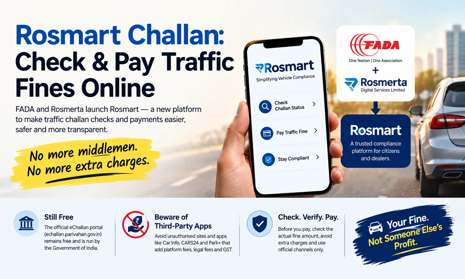 Rosmart Challan: How to Check and Pay Traffic Fines Online
